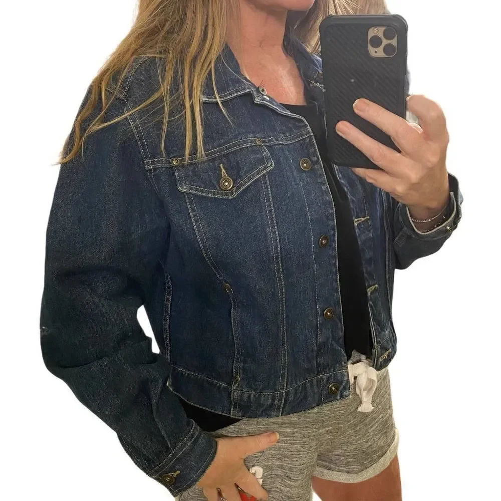 Liz Claiborne Jean Denim Jacket Size Medium